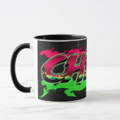 Chloe Prénom Graffiti red Tasse verte (Gauche)