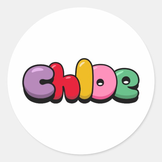 Chloe Ronde Sticker (Voorkant)