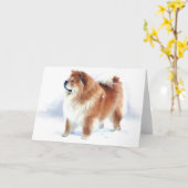 CHLOE SE TIENT DANS la carte de NEIGE (Fleur jaune)