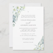 Chloe Simple Elegant Greenery Christelijk Wedding Kaart (Voorkant)