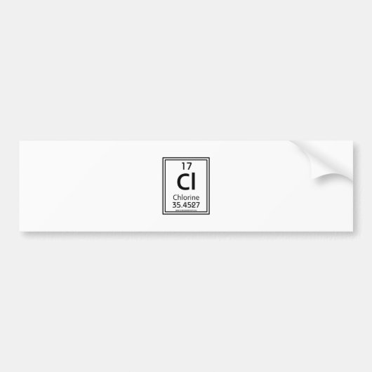 Chloor Bumpersticker (Voorkant)