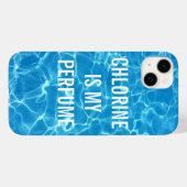 Chloor is mijn geurstofzwembad Typografisch Case-Mate iPhone Case (Achterkant (horizontaal))