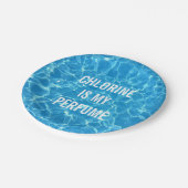 Chloor is mijn geurstofzwembad Typografisch Papieren Bordje (Gekanteld)