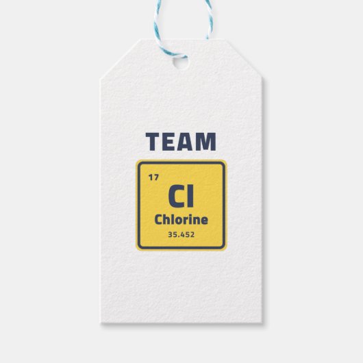 Chloor van het zwemteam cadeaulabel (Voorkant)