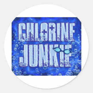 chloorjunkies ronde sticker