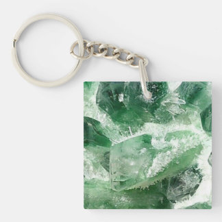 Chloriet kwarts rock kristal sleutelhanger