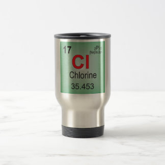 Chlorine Individueel element van de periodieke tab Reisbeker