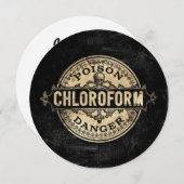 Chloroform  stijlgif label kaart (Voorkant / Achterkant)
