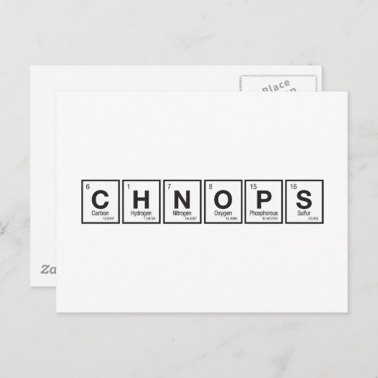 CHNOPS voor allen Briefkaart (Voorkant / Achterkant)