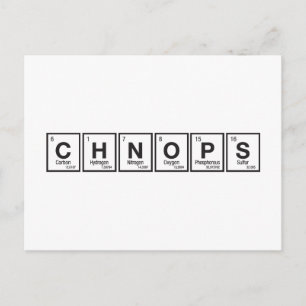 CHNOPS voor allen Briefkaart