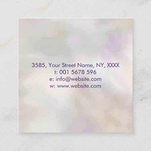 Cho ku Rei in kleurrijke splaatstin Vierkante Visitekaartje (Achterkant)