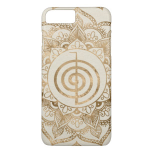 Cho Ku Rei - pastel gold lotus mandala iPhone 8 Plus / 7 Plus Hoesje
