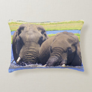 Chobe Elephants Jouer dans le Coussin d'acCENCE d'