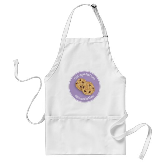 Choc chip cookies - Bakkerij aangepaste kleur & te Standaard Schort (Voorkant)