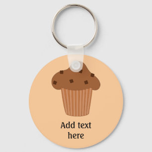 Choc Chip Muffin afbeelding met Gepersonaliseerde  Sleutelhanger