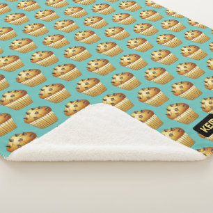 Choc-chippatroon - Uw eigen initialen op Sherpa Deken