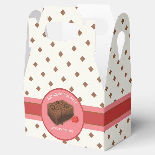 Choc Chunk Brownie - frambozen en bruin - jouw tek Bedankdoosjes (Geopend)