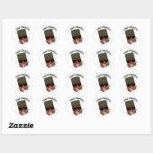 Choc en roll grappige chocolade woordspeling ronde sticker (Vel)