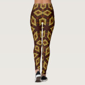 Choc Gold Root Chakra Motifs Leggings Psydefx ⇢ (Dos)
