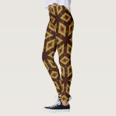 Choc Gold Root Chakra Motifs Leggings Psydefx ⇢ (Gauche)