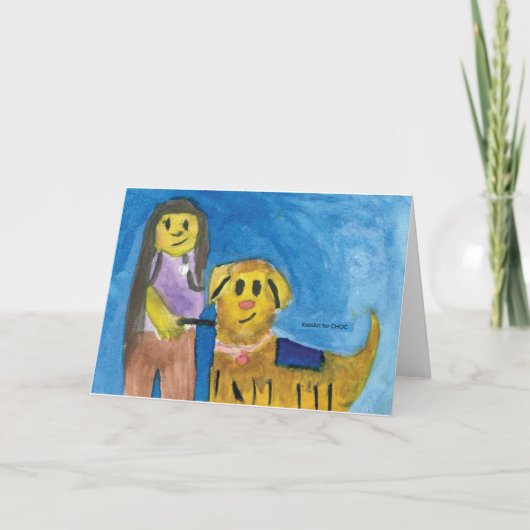 CHOC KidsArt - Lois the Therapy Dog Note Card (Devant)