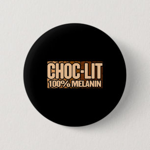 Choc Lit Melanin Black History Month Trots Zwarten Ronde Button 5,7 Cm