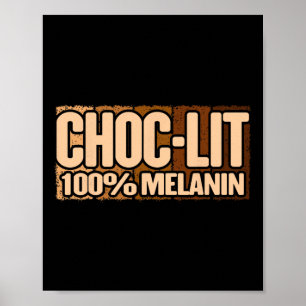 Choc Lit Melanin Zwarte Geschiedenis Maand Trots Z Poster