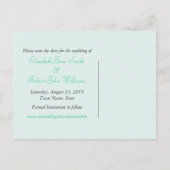 Choc Mint Decor sparen het Briefkaart van de Datu (Achterkant)