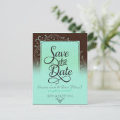 Choc Mint Decor sparen het Briefkaart van de Datu (Staand voorkant)