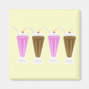 Choc + Straw Milkshake Magnet Magneet