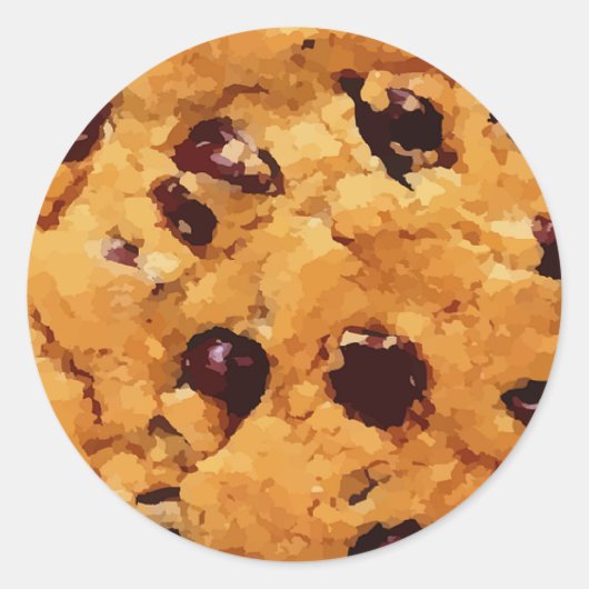 Chocchipkoekje Ronde Sticker (Voorkant)