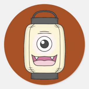 Chochin-obake (Papierlantern-ghost) Ronde Sticker