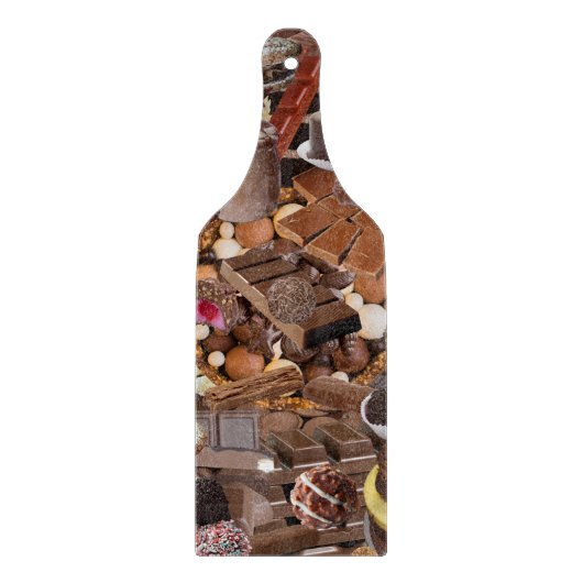 Chockablock chocolaatjes snijplank (Voorkant)