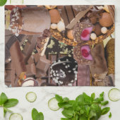 Chockablock chocolaatjes theedoek (Gevouwen)