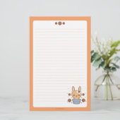 Choclate Chip Cookie Truffle Bunny Briefpapier (Staand voorkant)