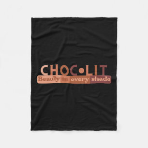 Choclit Bruin Suiker Babe Afro Koningin Afrikaans Fleece Deken