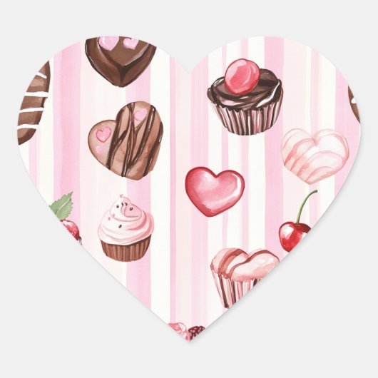 Choco Coeur Stickers Saint Valentin (Devant)