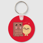 Choco en pannenkoeken koppels houden van Valentijn Sleutelhanger (Voorkant)