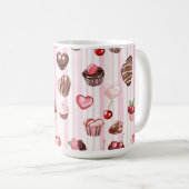 Choco Heart Large Pattern Mok (Voorkant rechts)