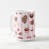 Choco Heart Large Pattern Mok (Voorkant links)