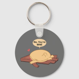 Choco Pannenkoek Schattige Liefhebbers Samen Sleutelhanger