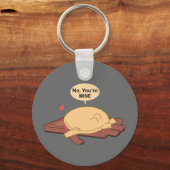 Choco Pannenkoek Schattige Liefhebbers Samen Sleutelhanger (Voorkant)