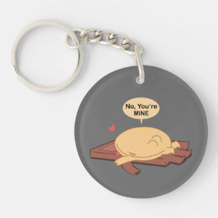 Choco Pannenkoek Schattigee geliefden samen Sleutelhanger