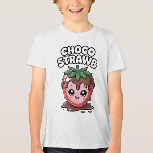 CHOCO STRAWB Tri-Blend SHIRT (Voorkant)