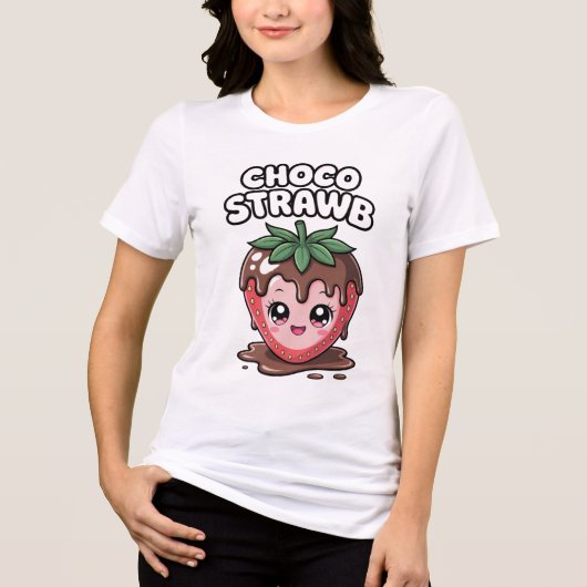 CHOCO STRAWB Tri-Blend SHIRT (Voorkant)
