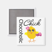 Chocoholic Chick Magneet (Voorkant / Achterkant)
