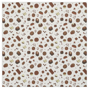 Chocoholic Chocolates en Snoep Bars Patroon Stof