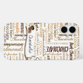 Chocoholic meertalige Word Collage Typografie Case-Mate iPhone Case (Achterkant (horizontaal))