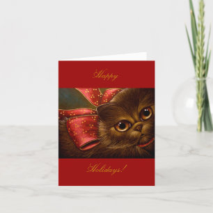 CHOCOLAAT PERSIAN CAT - HOLIDAIRE KAART
