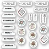 Chocolade Aardbei Breakfast Planner Stickers (Voorkant)